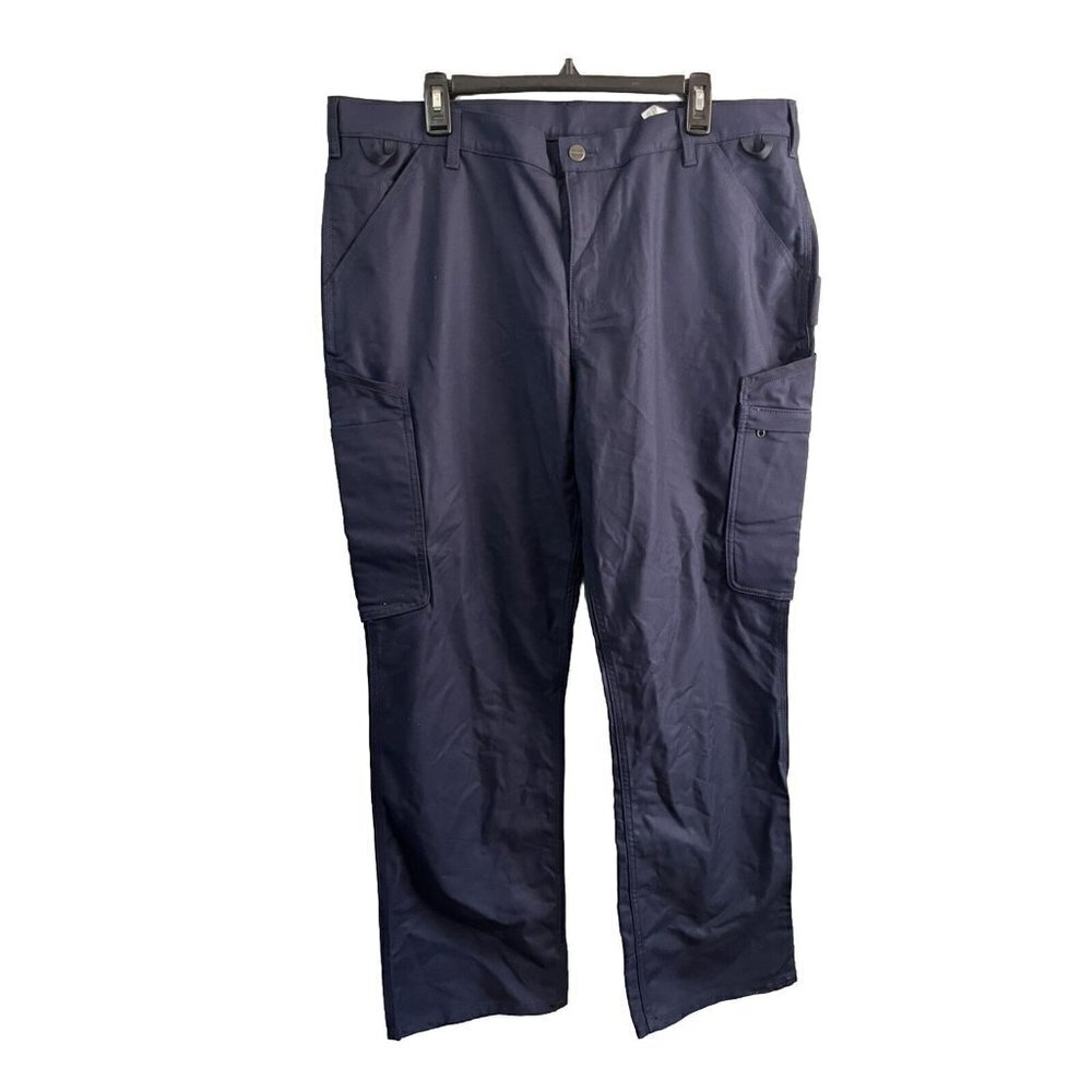 Carhartt Caro Pants Women 18 Regular Navy Blue Straight Leg